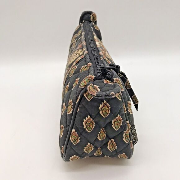 Maggi B Plastic Lined Quilted Cosmetic Bag Zip Top Multicolored  Makeup Pouch - Picture 6 of 10